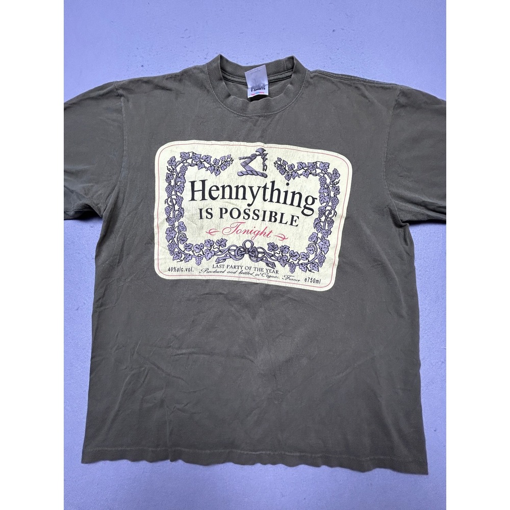 Shaka Wear T-Shirt 100% Cotton Olive Green Hennything Is Possible XL Mens